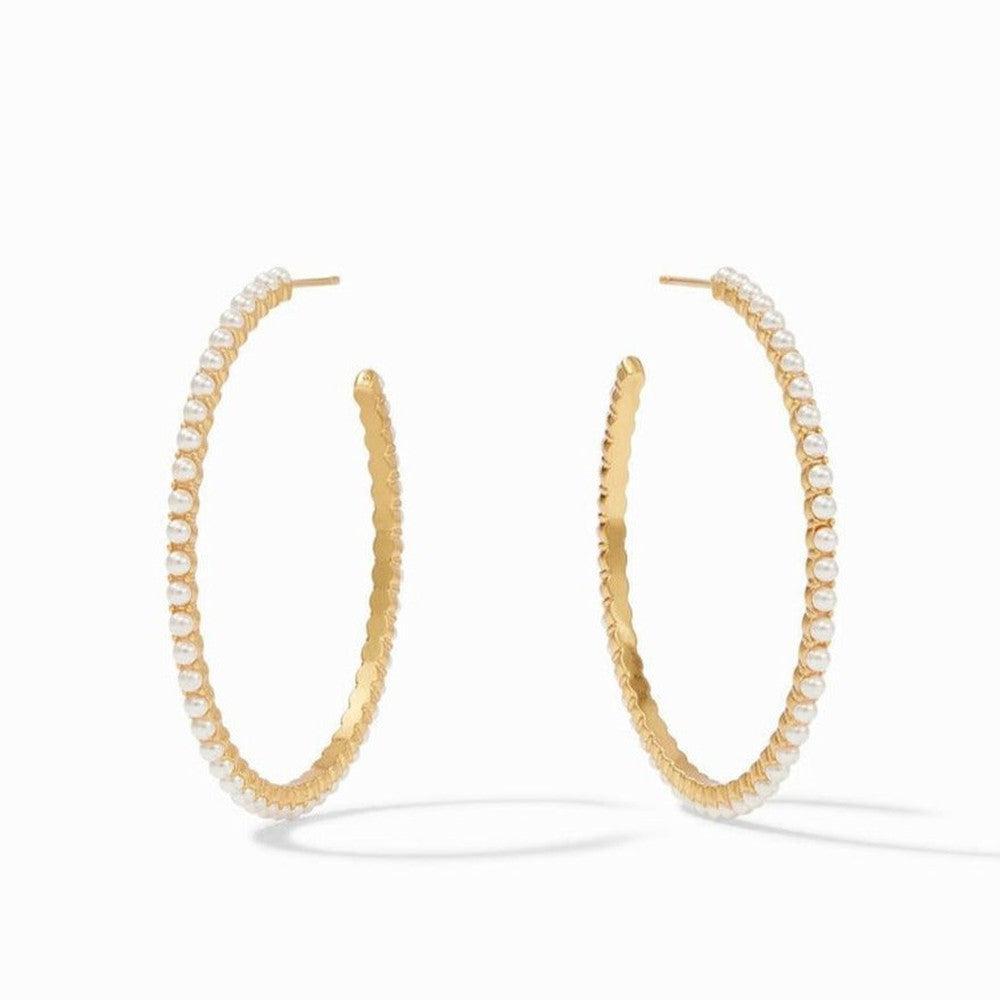 Juliet Hoop Earrings Pearl-Julie Vos-Swag Designer Jewelry