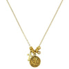 Justice St. Christopher gold necklace with charm accents.
