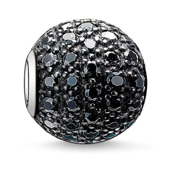 Karma Bead Black Pave-Thomas Sabo-Swag Designer Jewelry