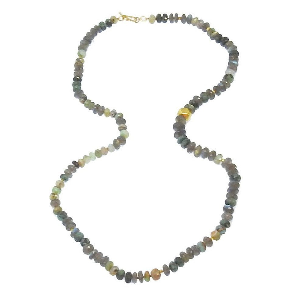 Labradorite, Chrysophase Necklace-Lena Skadesgard-Swag Designer Jewelry