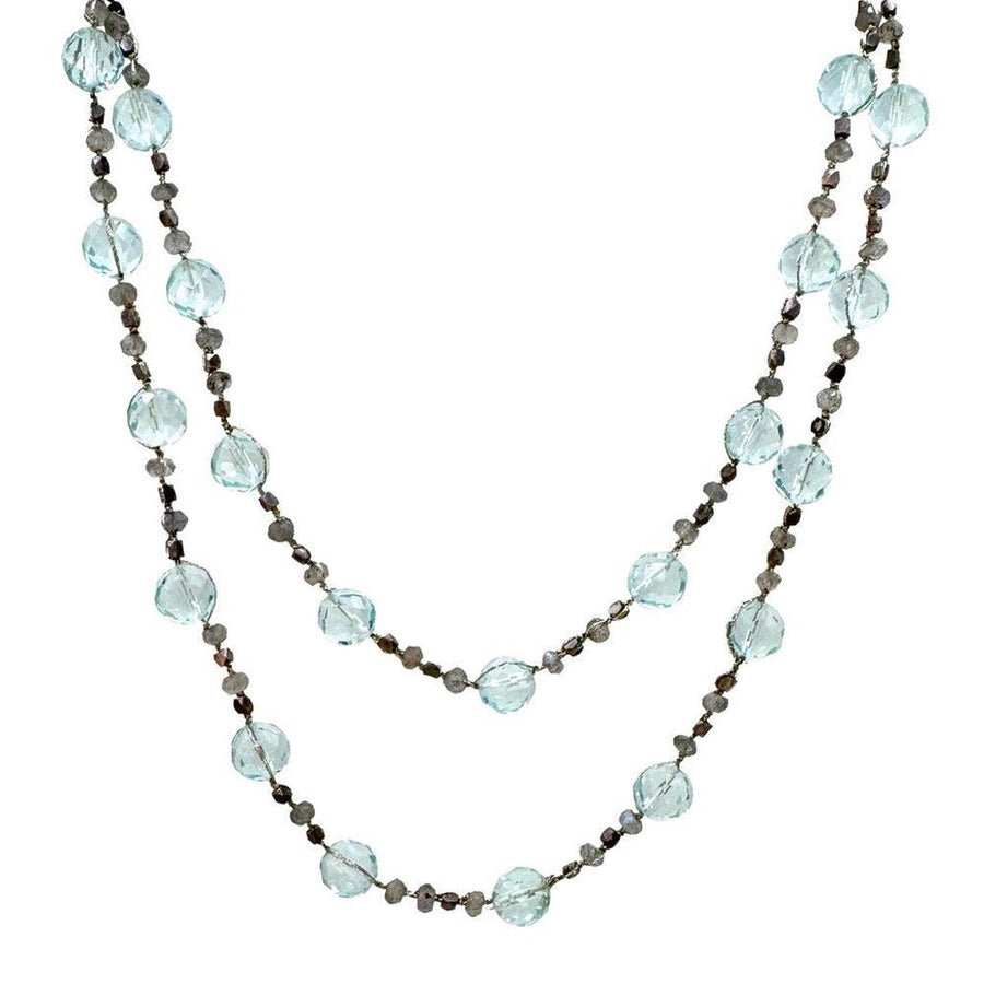 Labrodorite and Green Topaz Necklace-Danielle Welmond-Swag Designer Jewelry