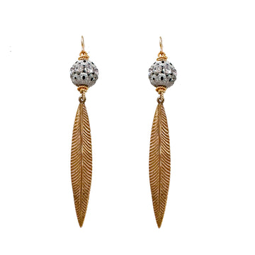Leaf Dangle Earrings-Andrea Barnett-Swag Designer Jewelry