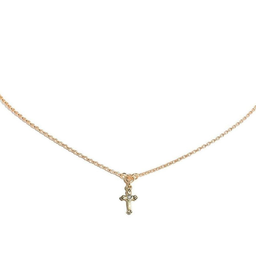 Lovers Solo Cross Charm Necklace-Virgins Saints and Angels-Swag Designer Jewelry