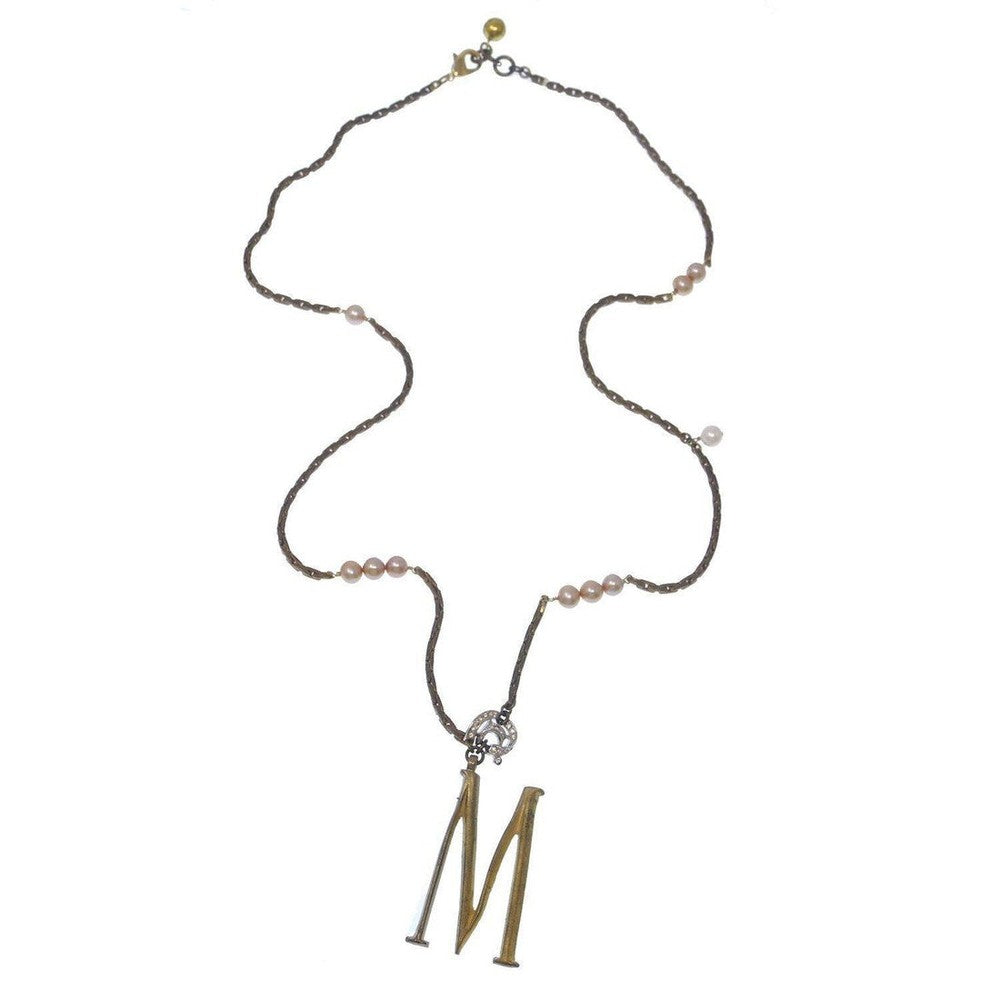 Lulu Frost Plaza Letter M Necklace-Lulu Frost-Swag Designer Jewelry