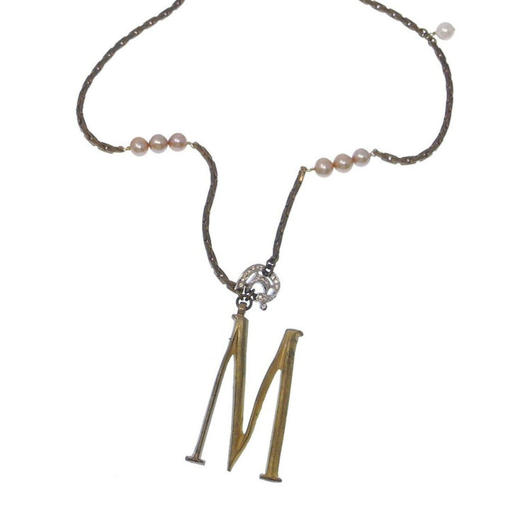 Lulu Frost Plaza Letter M Necklace-Lulu Frost-Swag Designer Jewelry