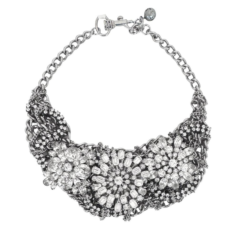 Lulu Frost Silvertone Collage Necklace-Lulu Frost-Swag Designer Jewelry