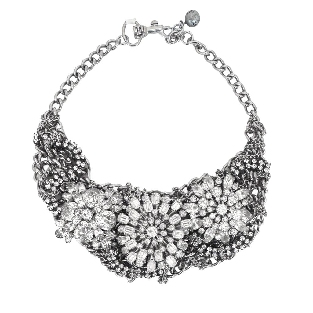 Lulu Frost Silvertone Collage Necklace-Lulu Frost-Swag Designer Jewelry