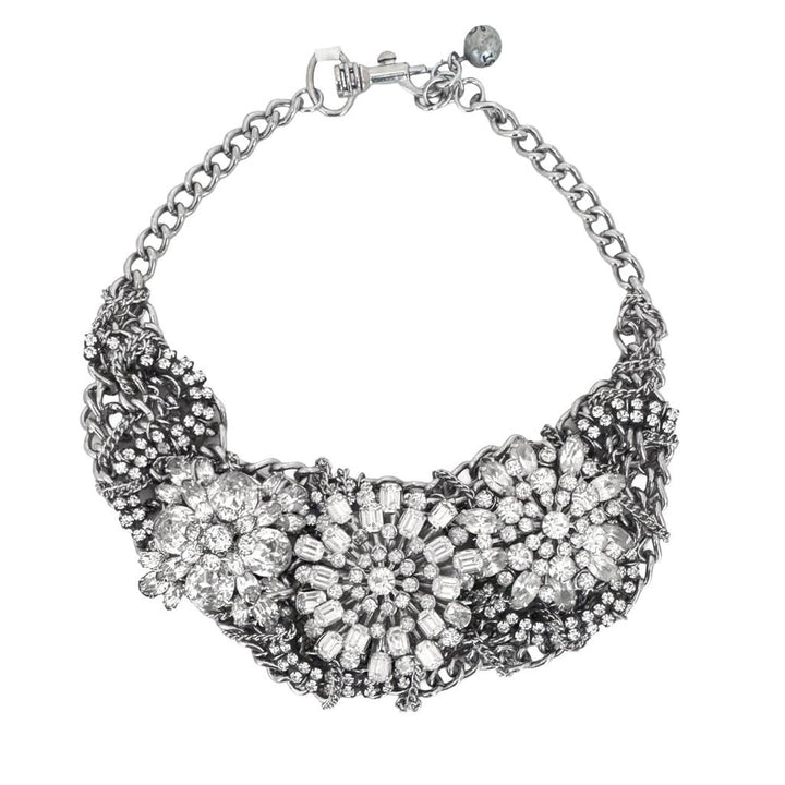 Lulu Frost Silvertone Collage Necklace-Lulu Frost-Swag Designer Jewelry