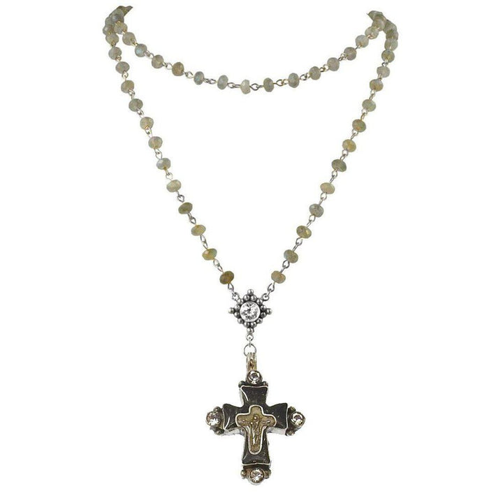 Lux Labradorite Rosary-Virgins Saints and Angels-Swag Designer Jewelry