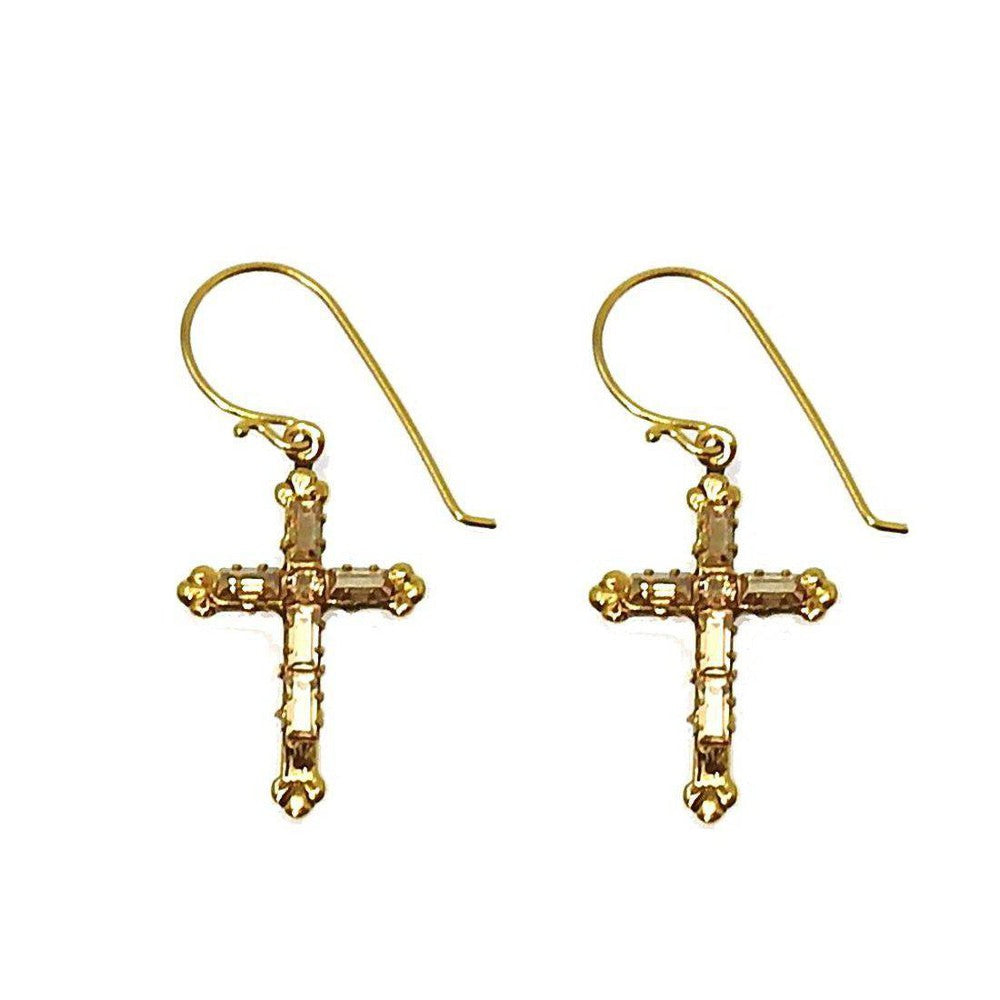 Madonna Cross Earrings-Virgins Saints and Angels-Swag Designer Jewelry