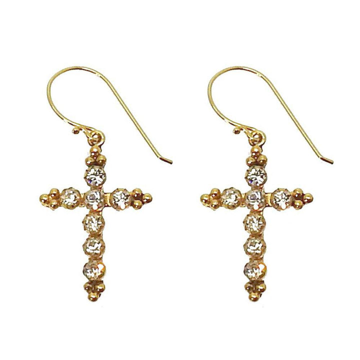 Madonna Cross Hook Earrings-Virgins Saints and Angels-Swag Designer Jewelry