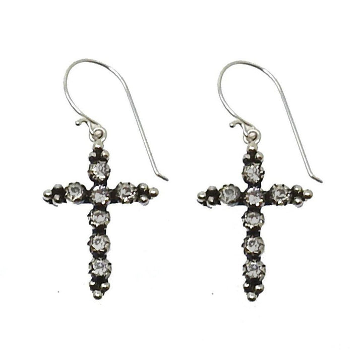 Madonna Cross Hook Earrings-Virgins Saints and Angels-Swag Designer Jewelry