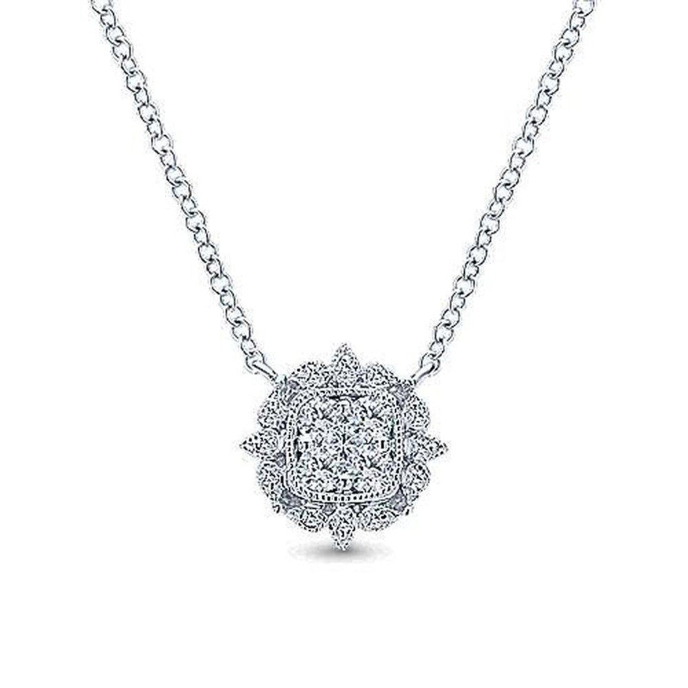 Milgrain Diamond Pendant-Gabriel & Co-Swag Designer Jewelry