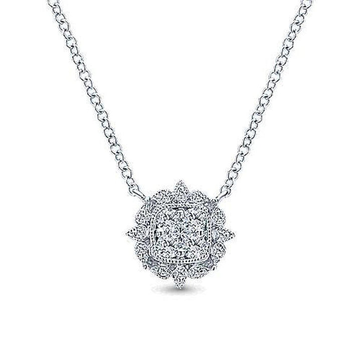 Milgrain Diamond Pendant-Gabriel & Co-Swag Designer Jewelry