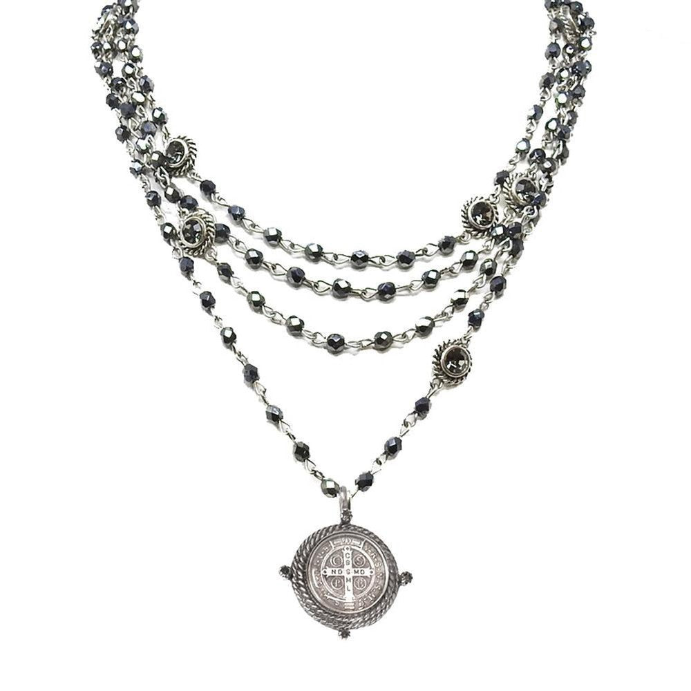 Miraculous Magdalena Silver Hematite-Virgins Saints and Angels-Swag Designer Jewelry