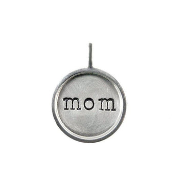 Silver "Mom" pendant, perfect Mother's Day gift.

