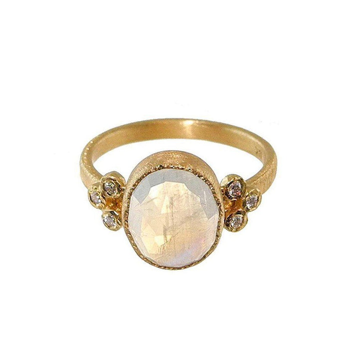 Moonstone Ring 18k Gold-Yasuko Azuma-Swag Designer Jewelry