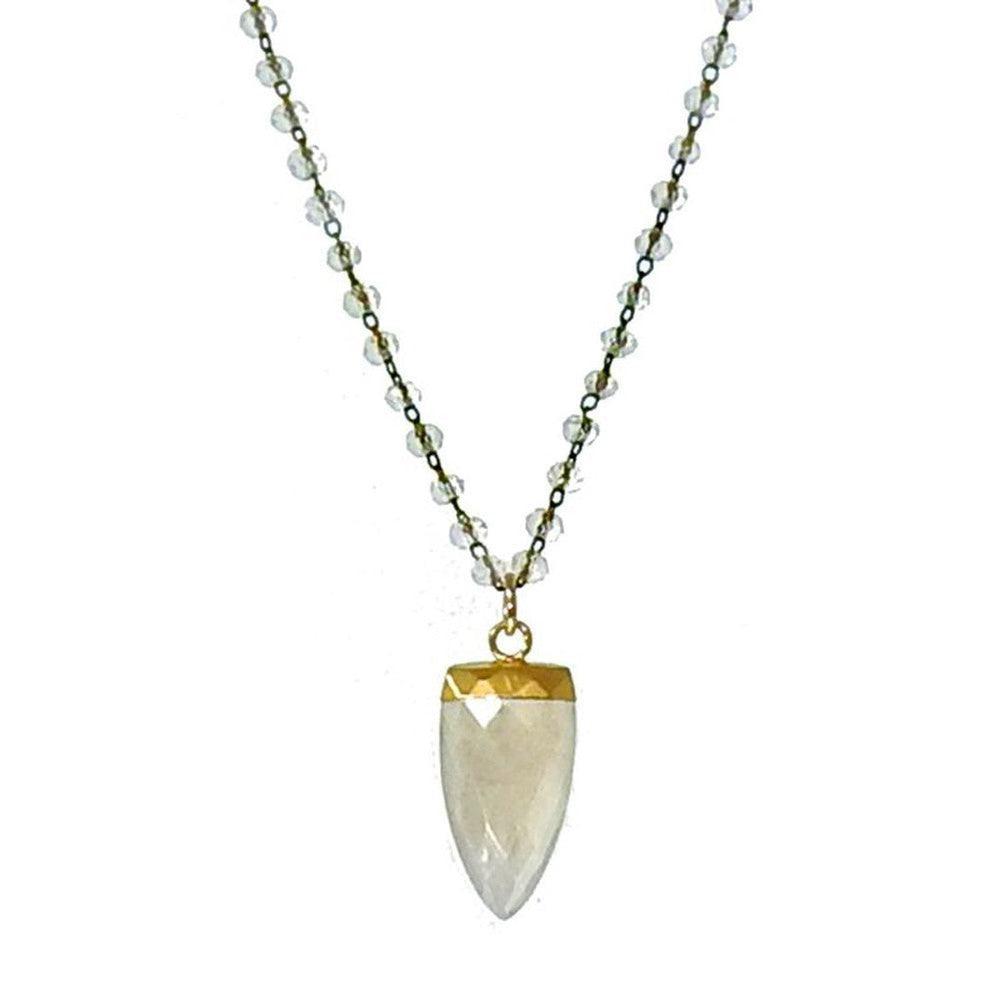 Moonstone Tooth Pendant-Andrea Barnett-Swag Designer Jewelry