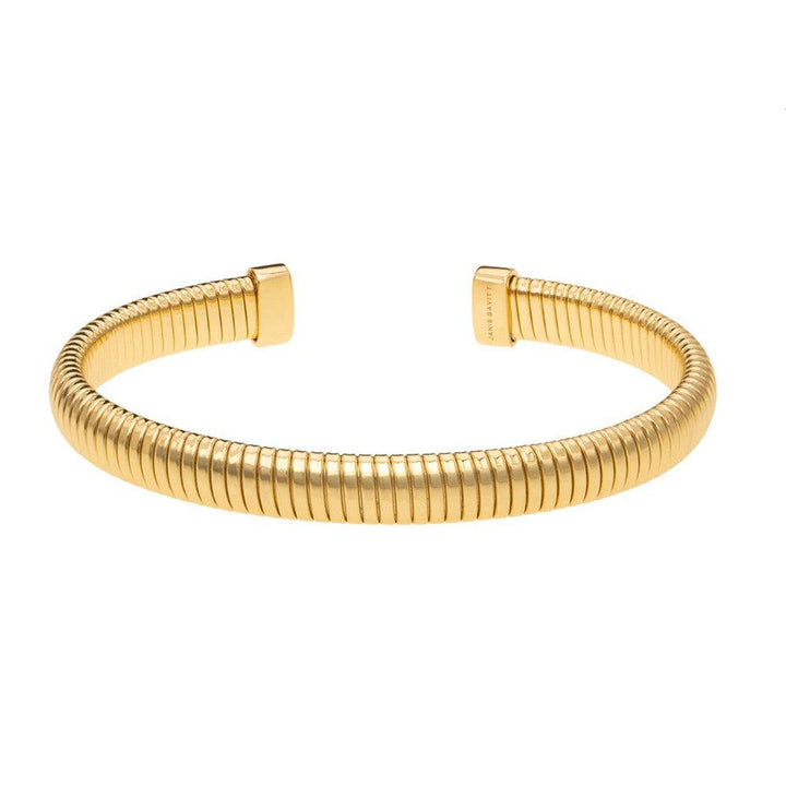 Gold Janis Savitt Narrow Single Open Back Cobra Bracelet

