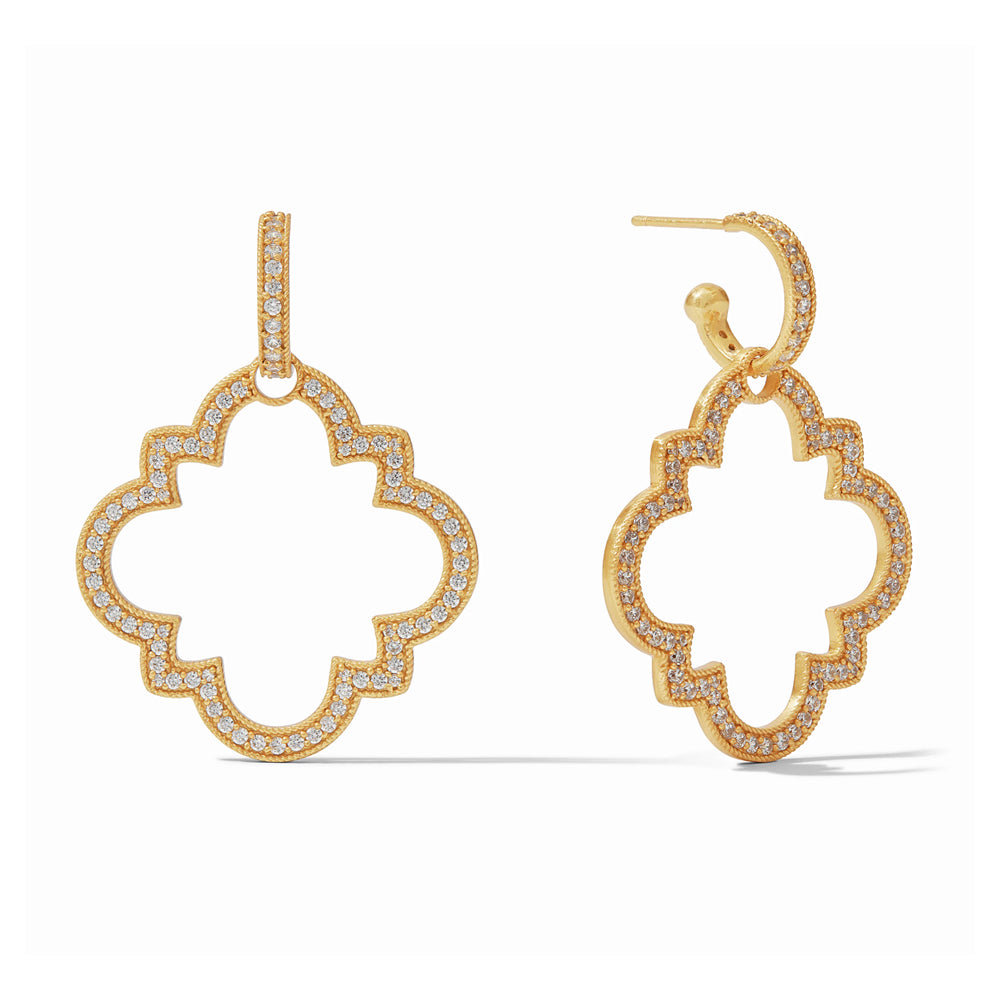 Odette Statement Hoop & Charm Earring-Julie Vos-Swag Designer Jewelry