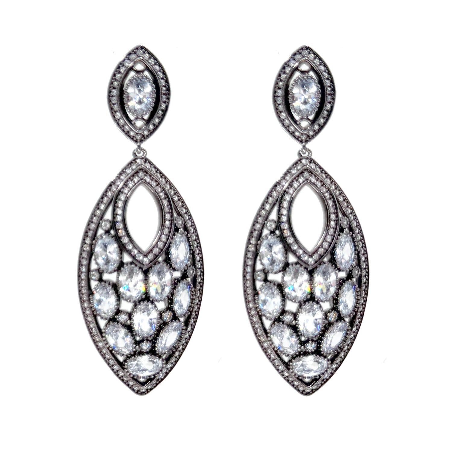 Oval Drop Earrings-Theia Jewelry-Swag Designer Jewelry