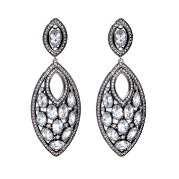 Oval Drop Earrings-Theia Jewelry-Swag Designer Jewelry