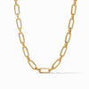 Palladio gold hammered link necklace

