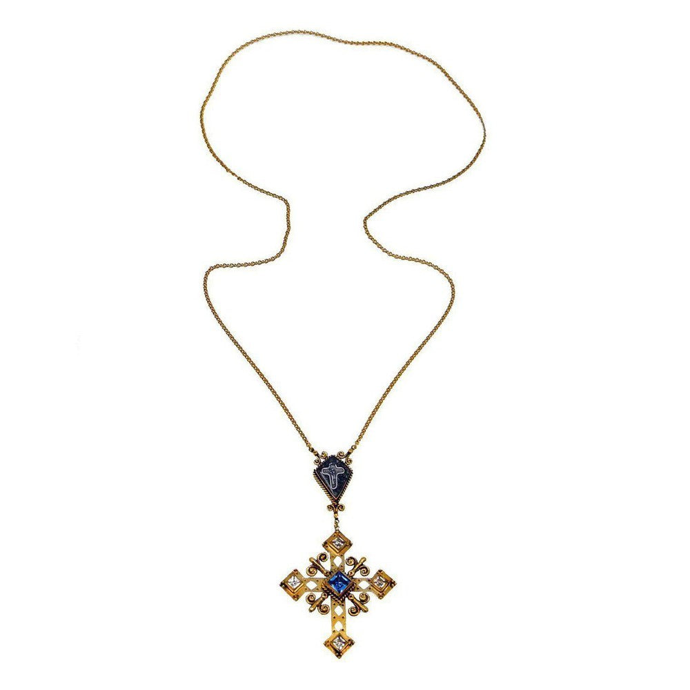 Paloma Cross Necklace-Virgins Saints and Angels-Swag Designer Jewelry