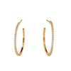Gold Paris Hoops earrings with sparkling cubic zirconia accents.
