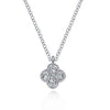 Pave Diamond Quatrefoil Necklace-Gabriel & Co-Swag Designer Jewelry