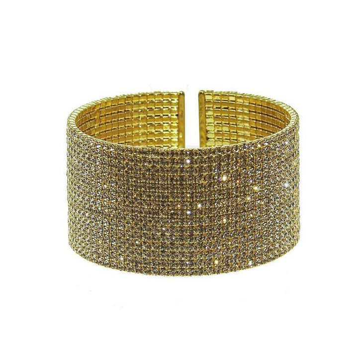 Pave Gold Crystal Cuff-Swag Designer Jewelry-Swag Designer Jewelry