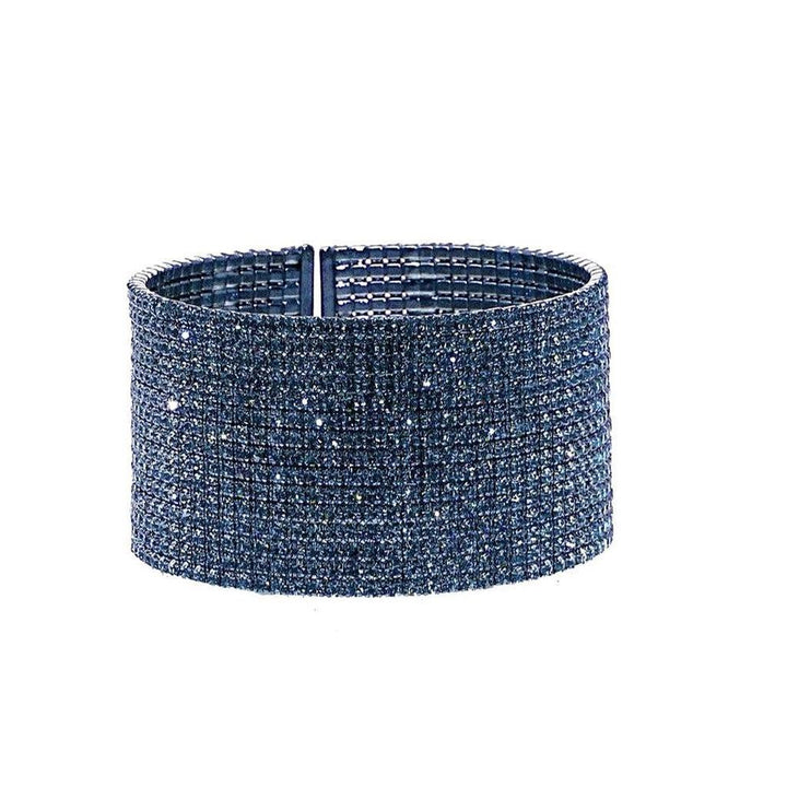 Pave Navy Crystal Cuff-Theia Jewelry-Swag Designer Jewelry