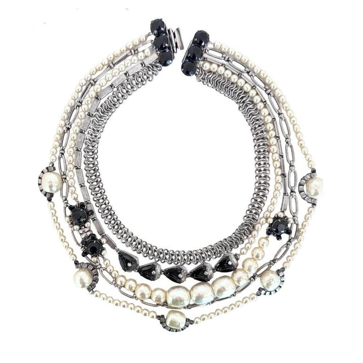 Pearl Multi Strand Necklace-Miriam Haskell-Swag Designer Jewelry