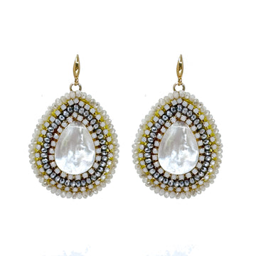 Pearl Teardrop Earrings-Theia Jewelry-Swag Designer Jewelry