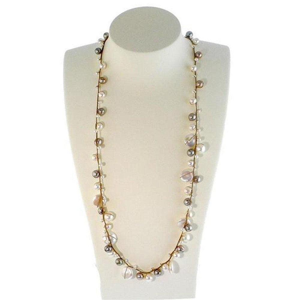 Pearl and Smokey Topaz Necklace-Danielle Welmond-Swag Designer Jewelry