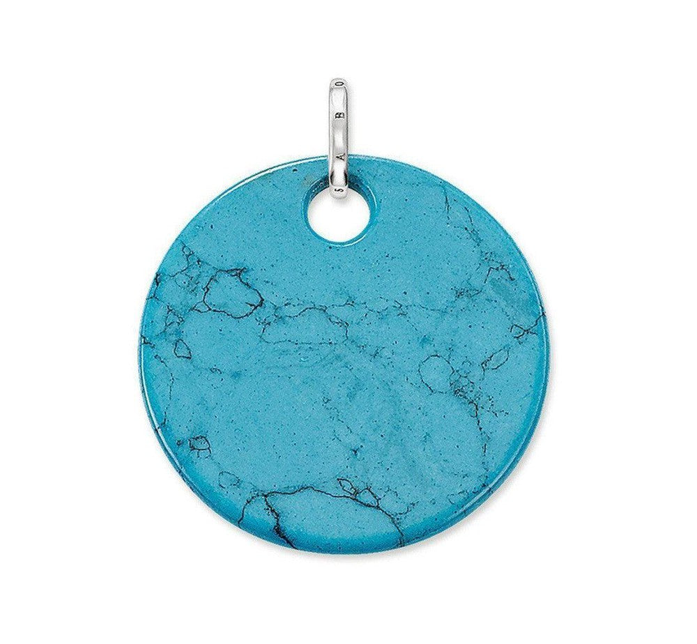 Pendant Turquoise Disc-Thomas Sabo-Swag Designer Jewelry