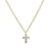 Petite Cross Necklace Yellow Gold-Meira T-Swag Designer Jewelry