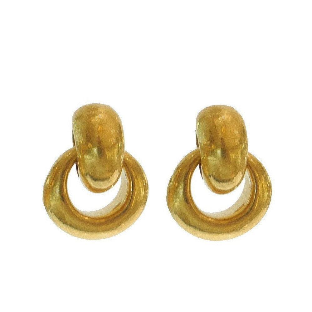 Petite Round Doorknocker Clip Earrings-Vaubel Designs-Swag Designer Jewelry