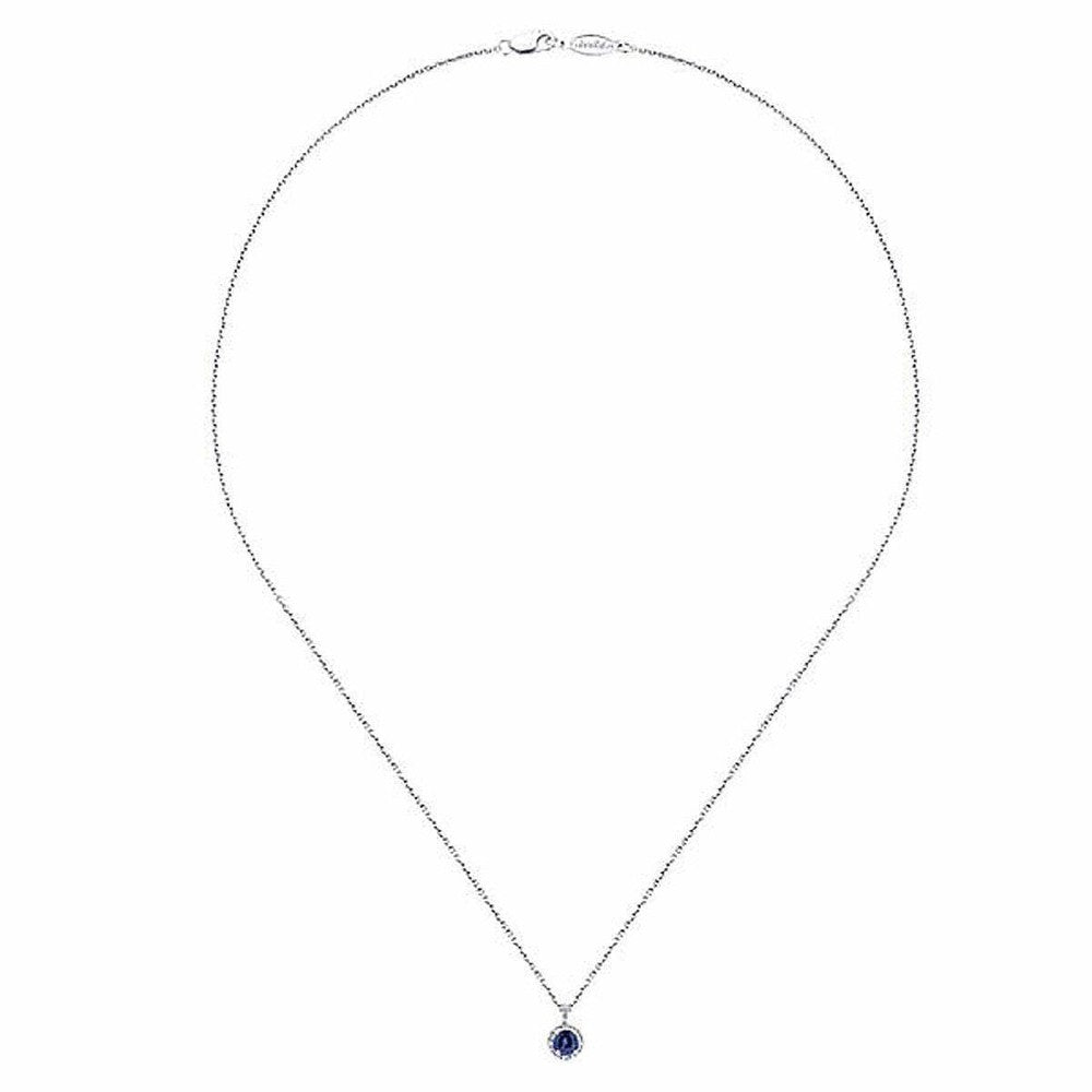 Petite Sapphire Pendant-Gabriel & Co-Swag Designer Jewelry