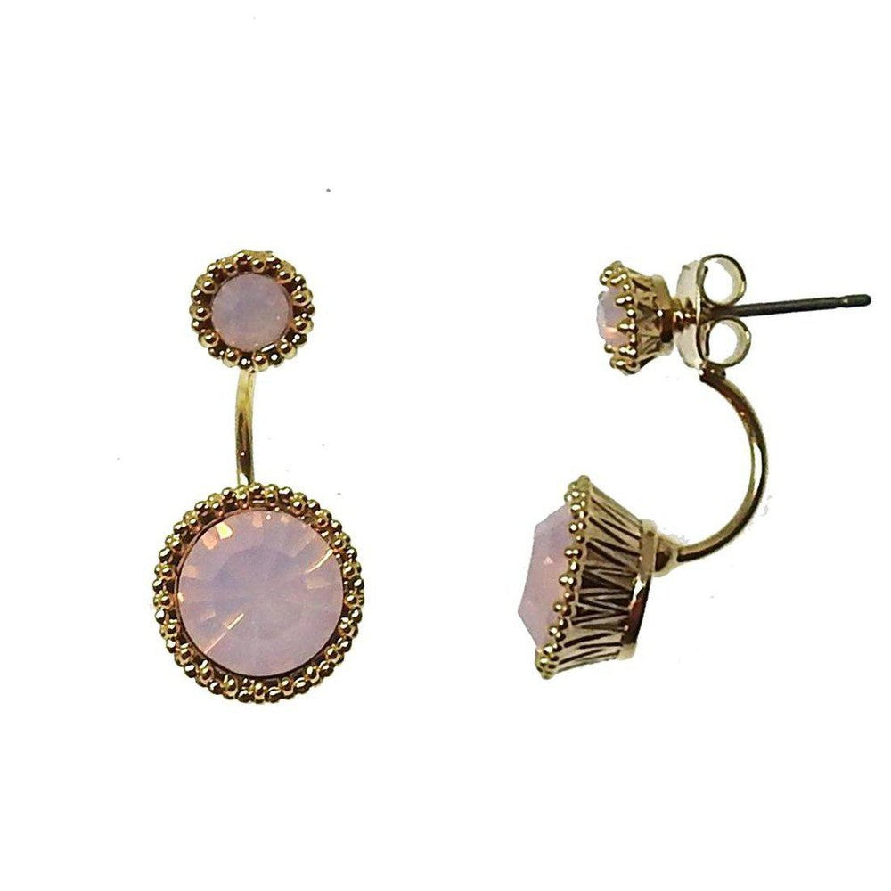 Pink Opal Crystal Earrings-Swag Designer Jewelry-Swag Designer Jewelry