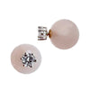 Pink Quartz Double Ball Earrings-Thomas Sabo-Swag Designer Jewelry