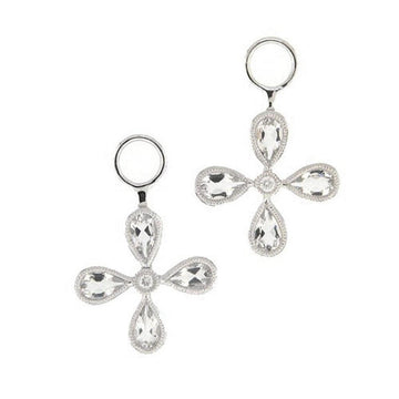 Quatrafoil Huggie Charms-Jude Frances-Swag Designer Jewelry