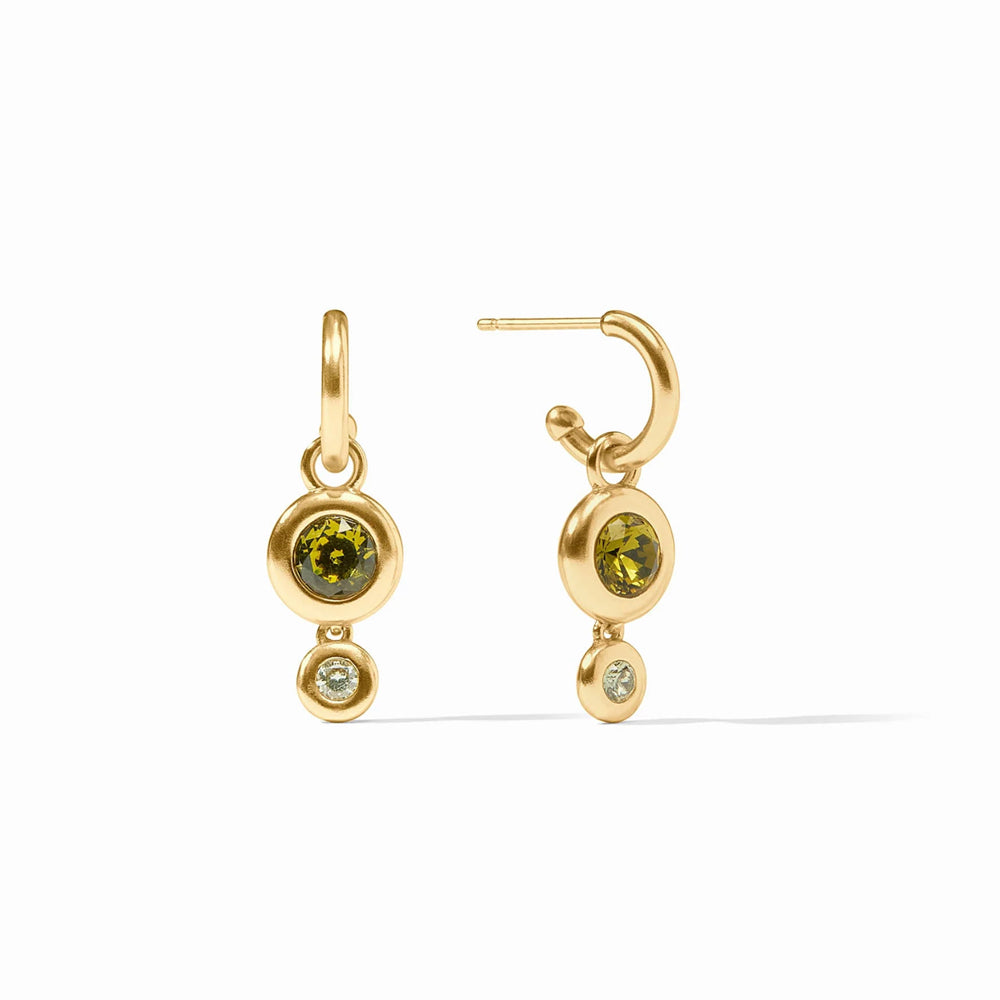 Rainbow Duo Hoop & Charm Earring-Julie Vos-Swag Designer Jewelry