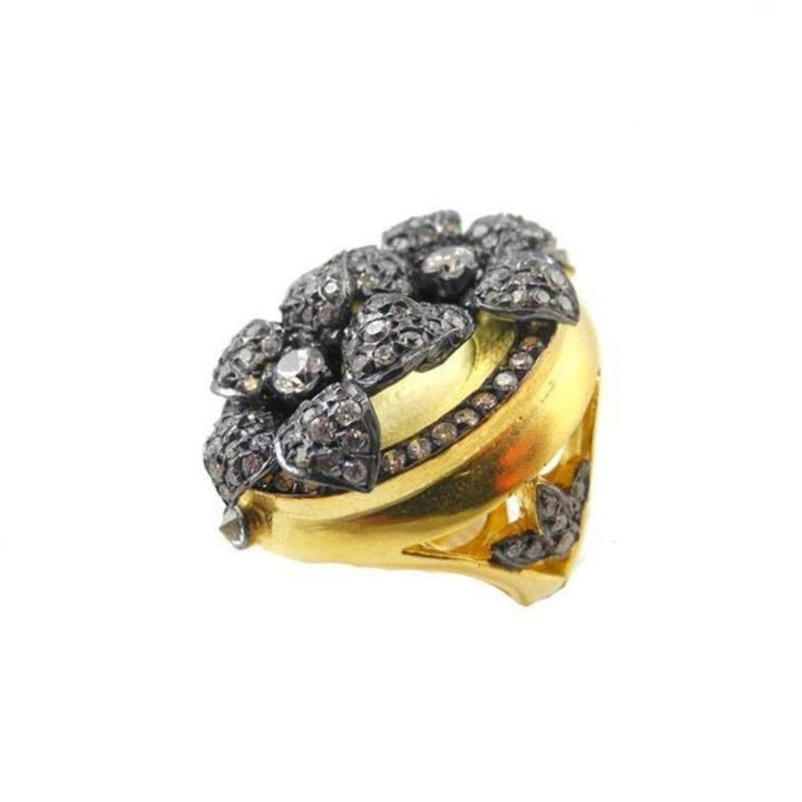 Ring in Yellow Gold with Rhodolite-Azaara-Swag Designer Jewelry