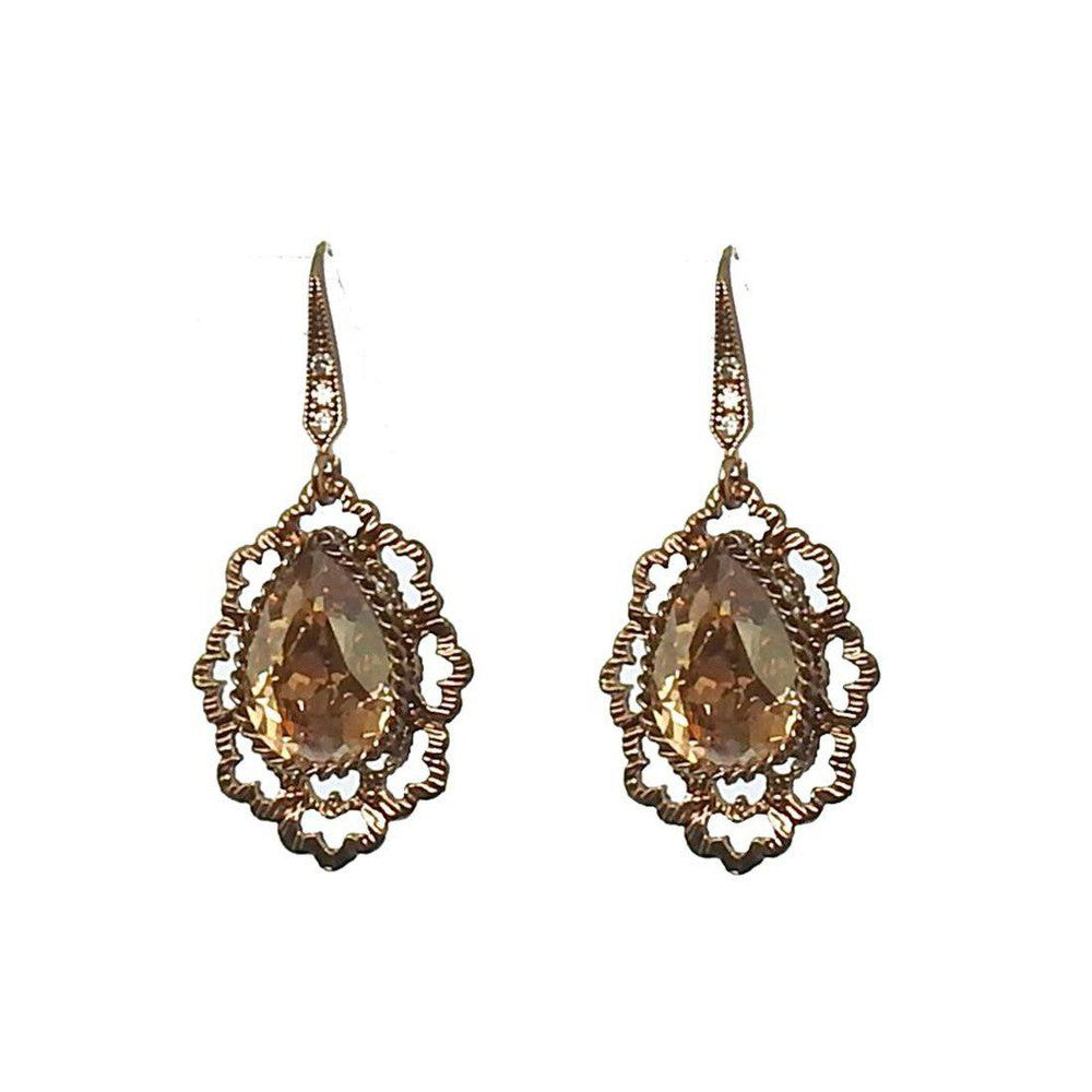 Rock Crystal Drop Earrings-Swag Designer Jewelry-Swag Designer Jewelry