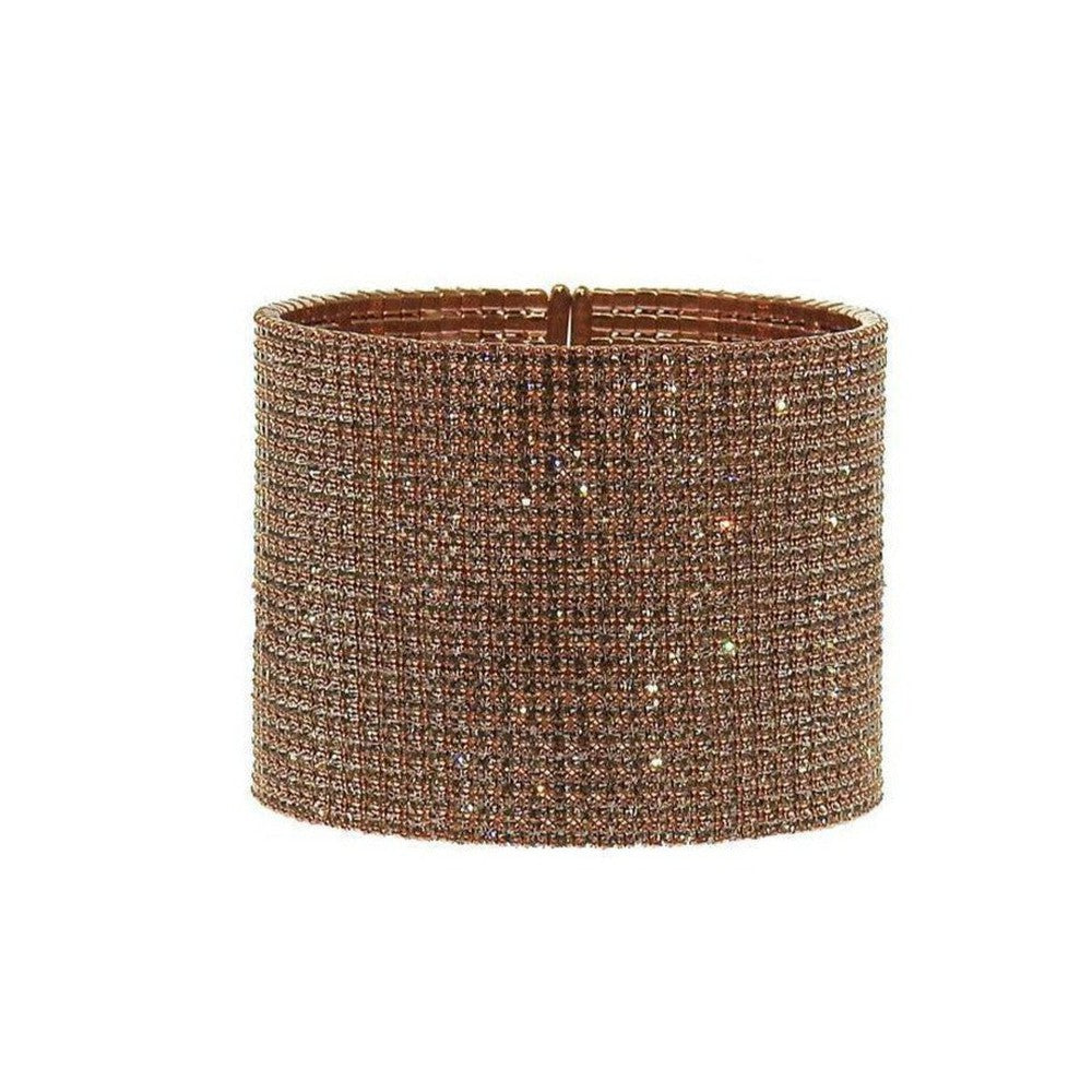 Rose Pave Crystal Cuff-Swag Designer Jewelry-Swag Designer Jewelry