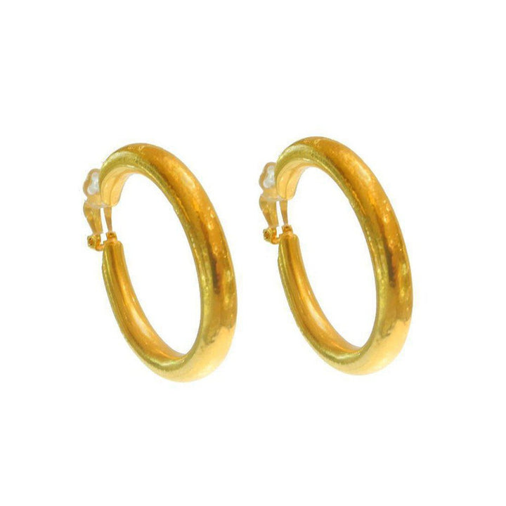 Round Clip Hoop Earrings-Vaubel Designs-Swag Designer Jewelry