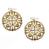 Round Scroll Open Cut Earrings-Susan Shaw-Swag Designer Jewelry