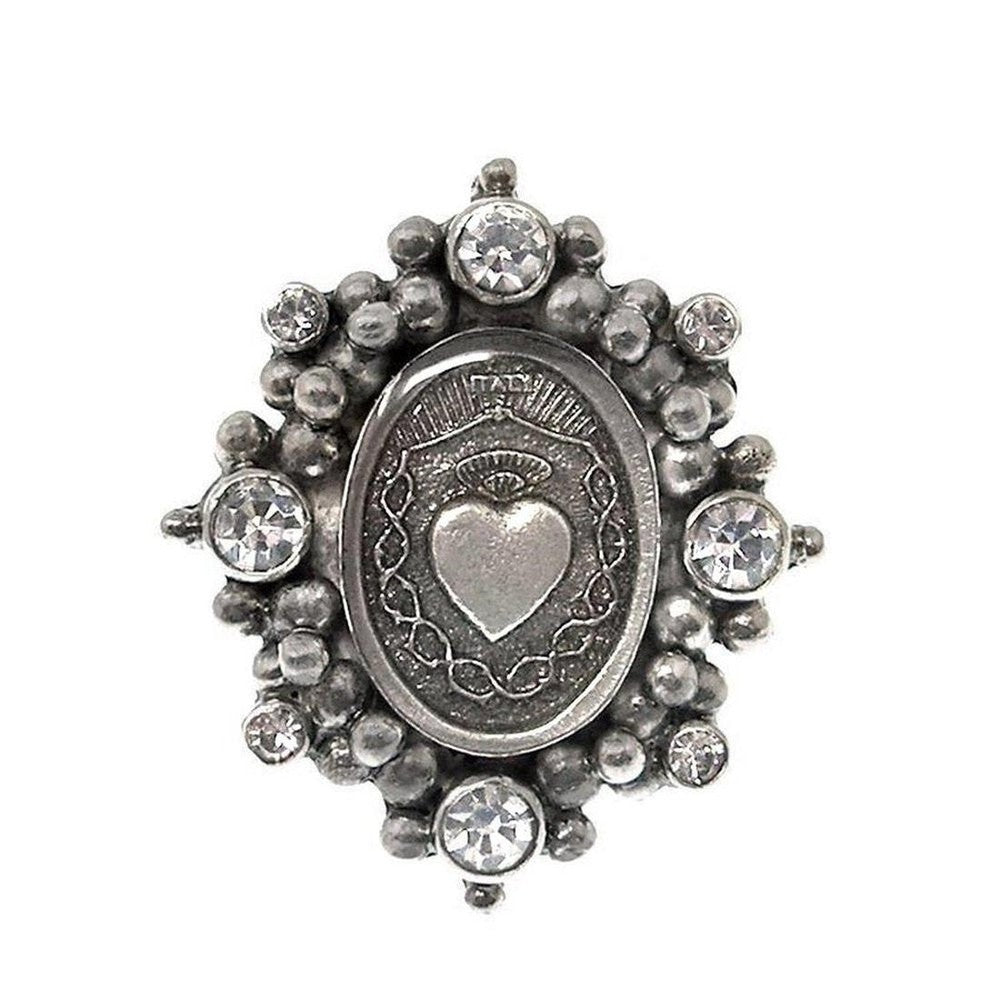 Sacred Heart Oval Ring-Virgins Saints and Angels-Swag Designer Jewelry