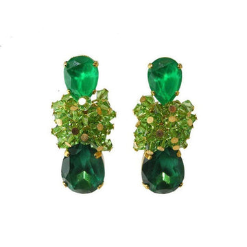 Safari Green Earrings-Erickson Beamon-Swag Designer Jewelry